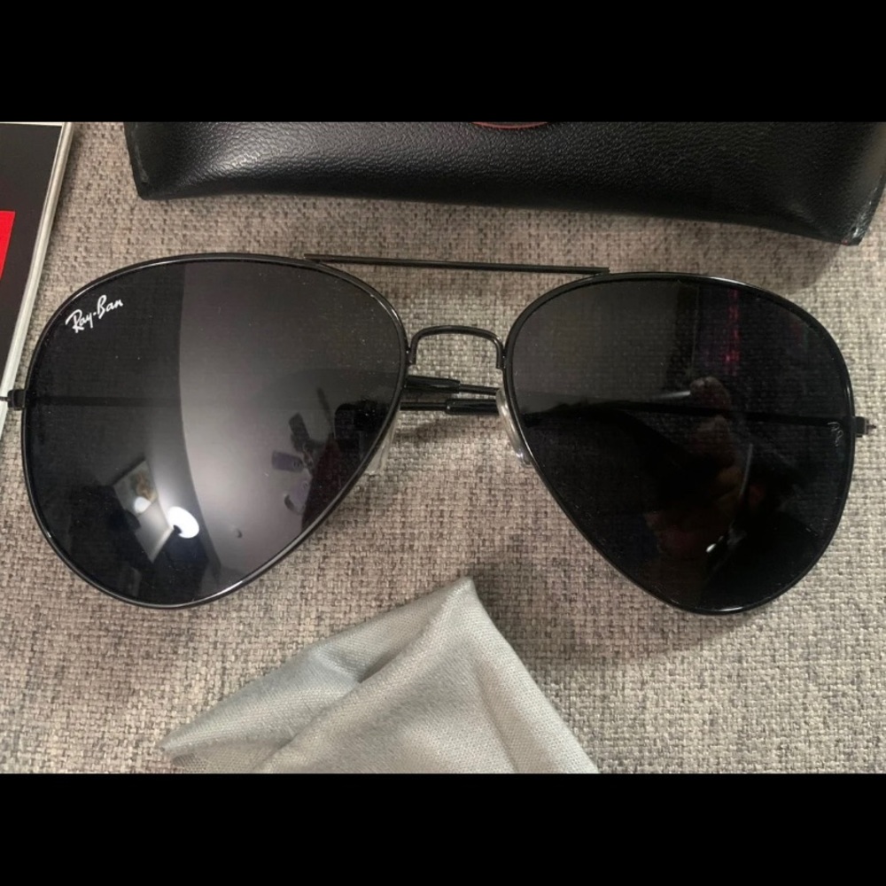 Ray-ban aviators (liteforce) all black  Large